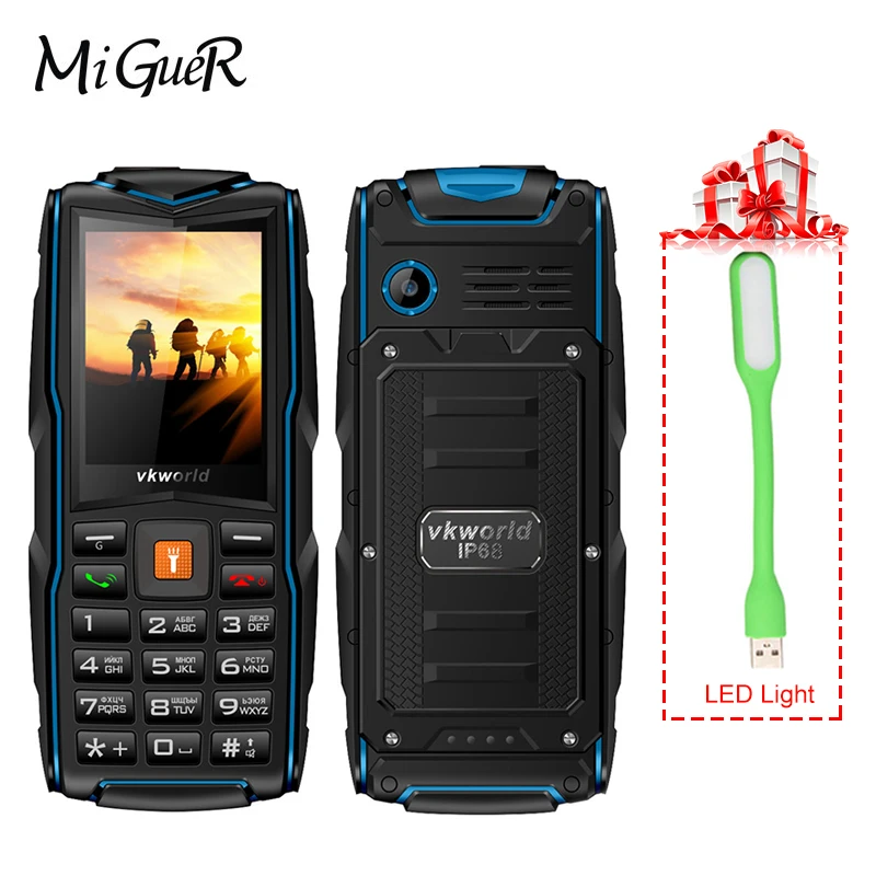 VKworld V3 IP68 Ударопрочный мобильный телефон 2 4 дюймов 2.0MP камера 3000 мАч три | Смартфоны -32887074540