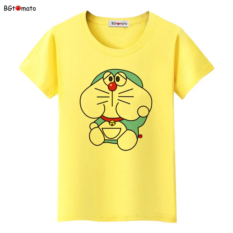 BGtomato doraemon футболка женская детская мечта прекрасный мультфильм рубашка бренд хорошего качества удобные повседневные топы