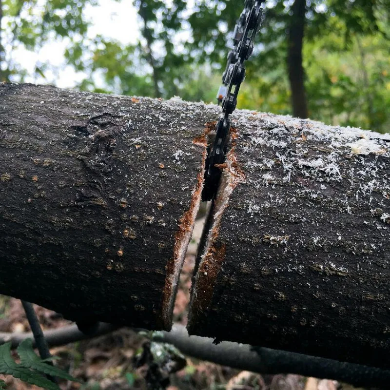 Ferramenta de Bolso ao ar Serra de Sobrevivência Lâmina de Serra de Corrente Equipamento de Sobrevivência Livre Selvagem Manganês Inoxidável Forte Dobrável Fio Aço 20 lâmina de serra de corrente dobrável, equipamento de sobrevivência fio