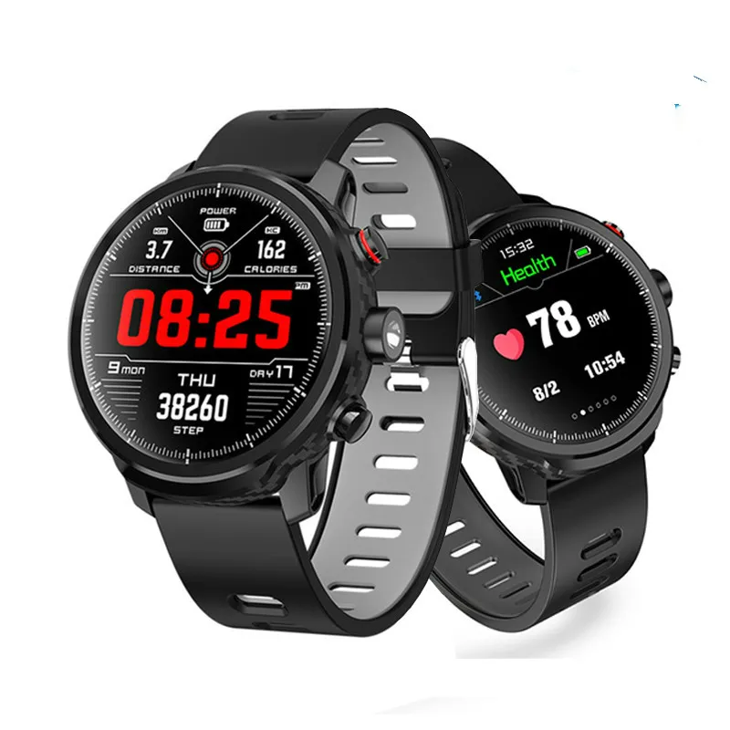 

IP68 Waterproof Sports Pedometer Heart Rate Monitoring Weather Forecast Smart watch Standby for 100 days 1.3" inch