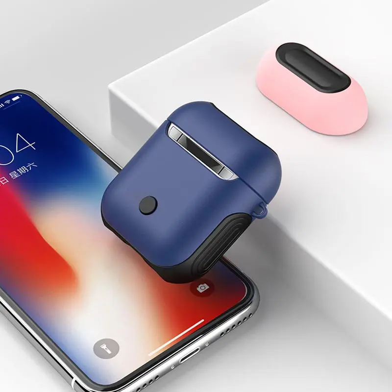 

Hard Shell Case Airpods Protector Pods Two In One TPU + PC Anti-fall Fuel injection For Apple Airpods Waterproof Case