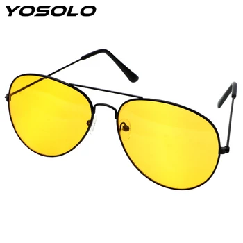 

YOSOLO Copper Alloy Driving Glasses Car Drivers Night Vision Goggles Anti-glare Polarizer Sunglasses