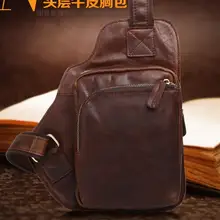 Новое поступление, мужская сумка из воловьей кожи на груди, первый слой, натуральная кожа, мини-сумка на одно плечо, сумка через плечо