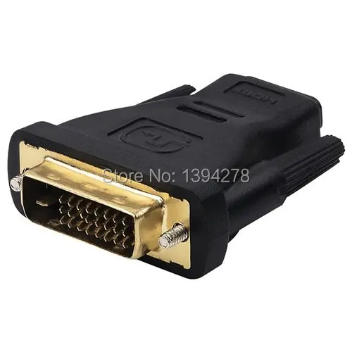 DVI-D 24+ 1 Pin для HDMI Женский 19pin адаптер золото пластины DVI для HDMI адаптер 50 шт./лот