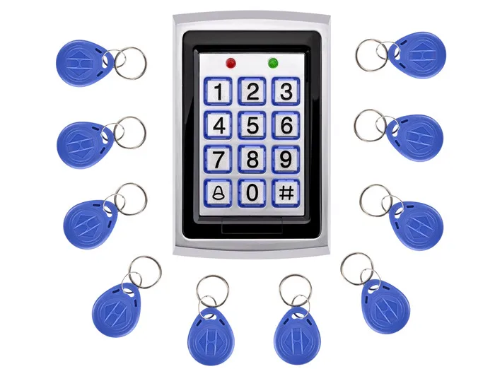

SZBestWell Metal Proximity RFID Card Door Entry Single Door Lock Waterproof Access Control Keypad System With 10 KeyCard