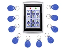10Pcs Card Free +Metal Proximity RFID Card Door Entry Single Door Lock Waterproof Access Control System Keypad