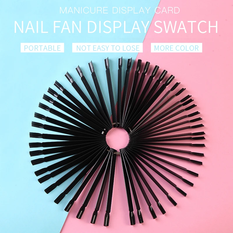50Pcs/Lot 1*12.5CM Fan-shaped Nail Polish Color Card Template Display Tool Art Swatches Tools |