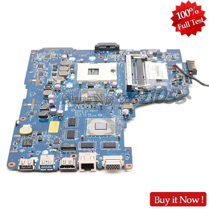 NOKOTION для toshiba satellite A665 Материнская плата ноутбука K000125710 PHQAA LA-6831P REV 1,0 HM65 GT540M DDR3 полностью протестирована