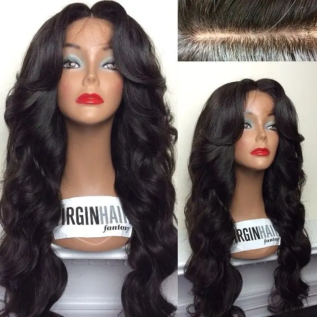 

Free Shipping 7A Grade Glueless Full Lace Human Hair Wigs Body Wave No Tangle No Shedding 100 Human Hair Lace Front Wigs