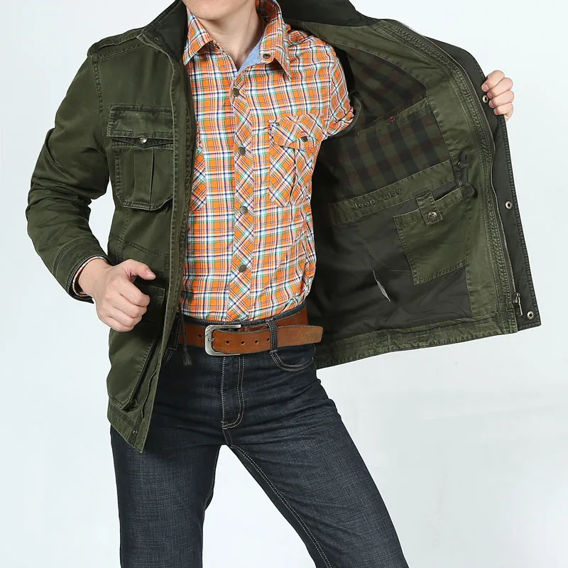 Купить 2018 зимняя куртка мужская повседневная 100% хлопковая джинсовая ...