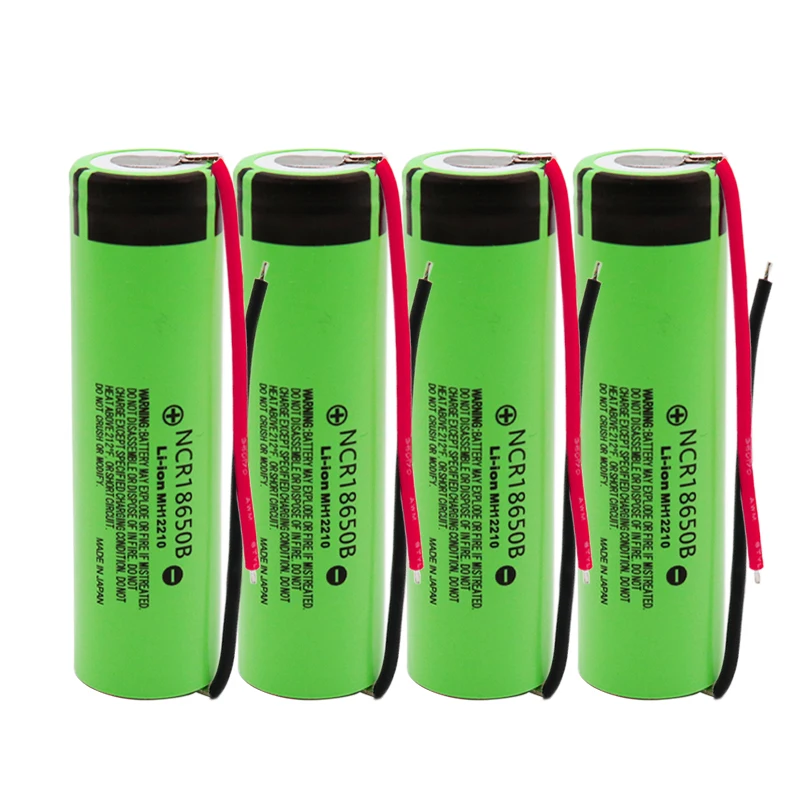 New 18650 battery 3400mah 3.7v lithium battery for NCR18650B 3400mah Suitable for Panasonic flashlight battery+ diy wire