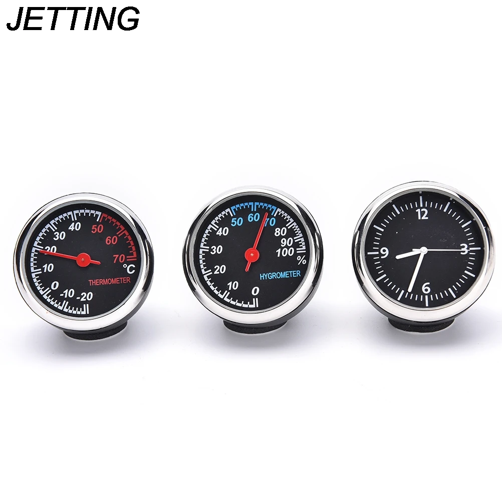 Hasil gambar untuk PAKET DEKORASI INDOR MOBIL DASBOR Hygrometer Quartz Clock Thermometer 3PCS