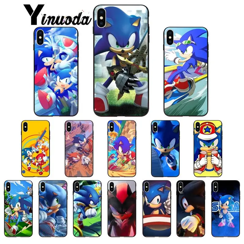 Yinuoda Соник Ежик Новинка чехол для телефона Fundas Apple iPhone 8 7 6S Plus X XS MAX 5 5S SE XR мобильные