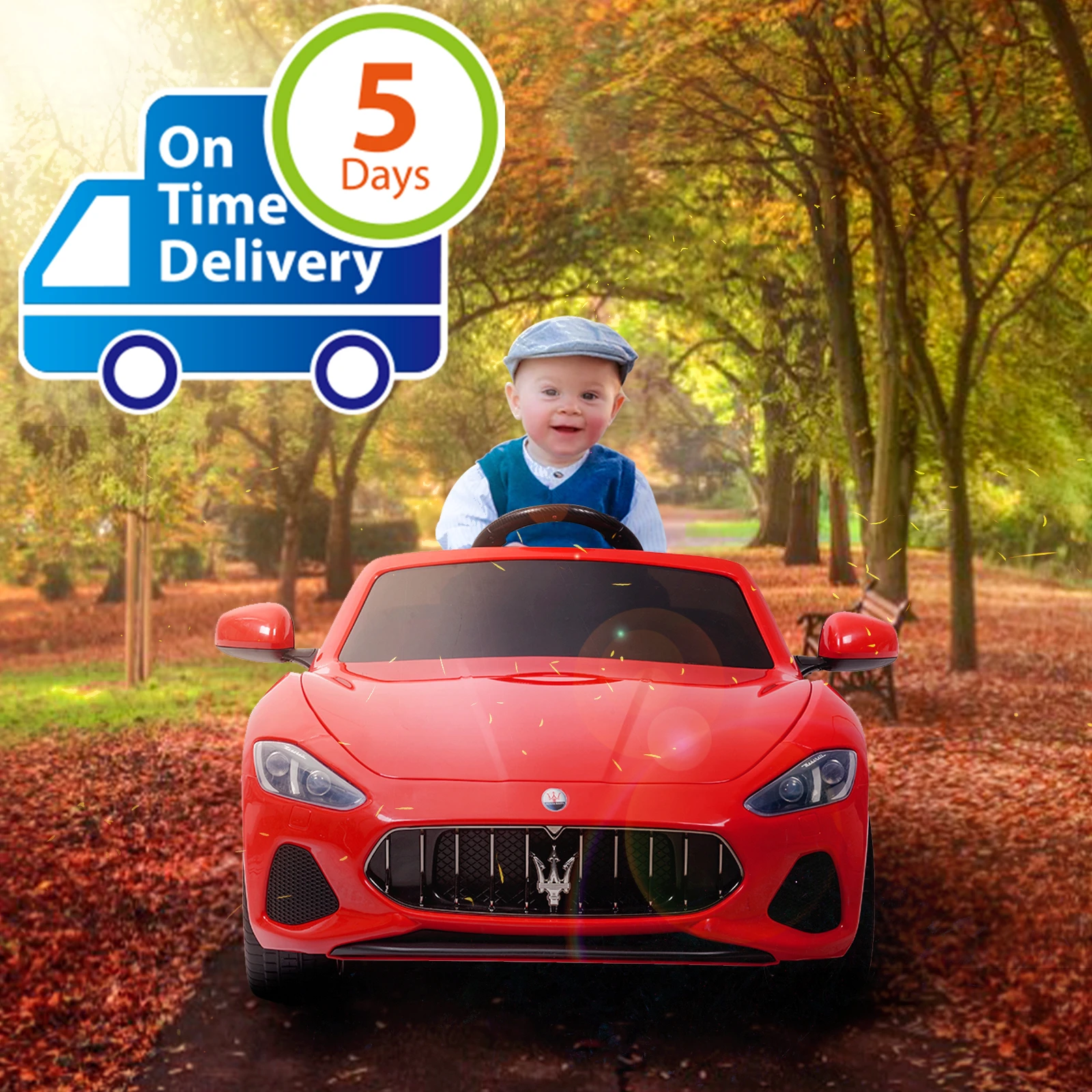 

Uenjoy 12V Electric Kids Ride On Cars With Remote Control Motorized Vehicles, Suspension with Mp3 Player, Light