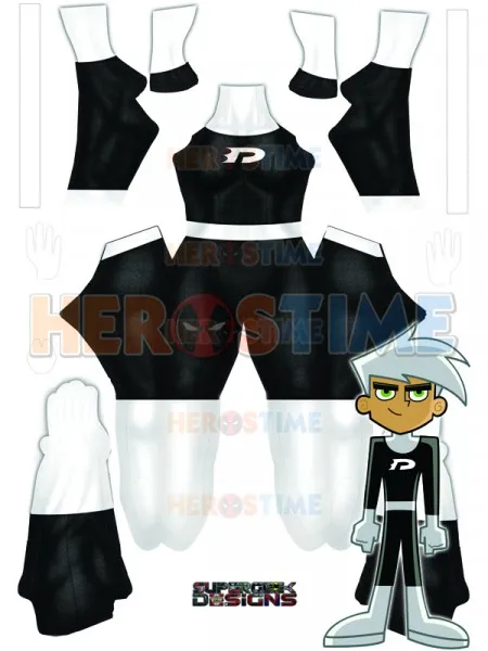 69.0US $ |Danny Phantom Female Muscle Costume Spandex Printed Comics Phanto...