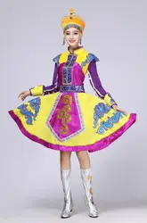 Монгольские танцевальные костюмы Квадратные танцевальные Этнические новые монгольские костюмы для выступлений новая женская одежда