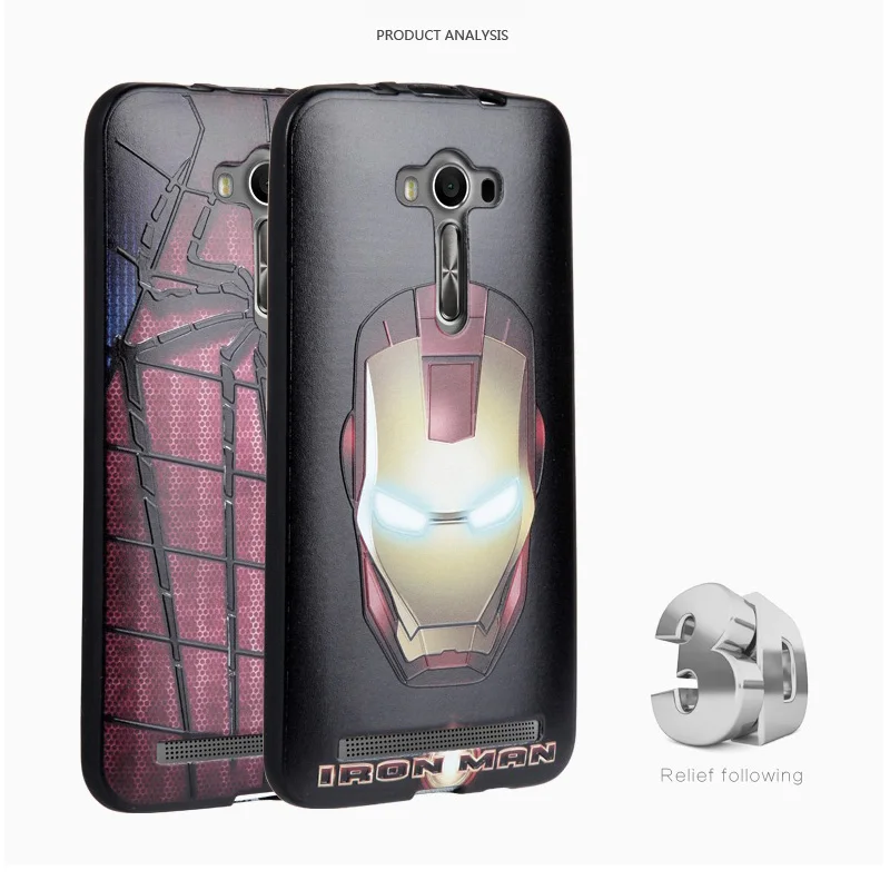 Case For Asus Zenfone 2 Laser ZE601KL Cover 3D relief Cartoon Soft vintage painting Zenfone 2