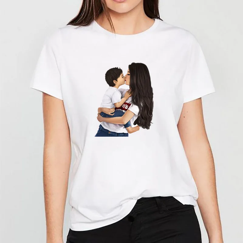 

Camiseta Mujer Harajuku T Shirt Women 2019 Clothes Mummy Kiss Her Boy Graphic Tees Ulzzang Tops Tee Shirt Femme Streetwear