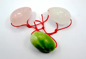 

Pink Quartz Rock Crystal Eggs New Jad e Yoni Eggs Women Pelvic Muscle Kegel Exercise Vaginal Tightening Stone Egg,Single pack
