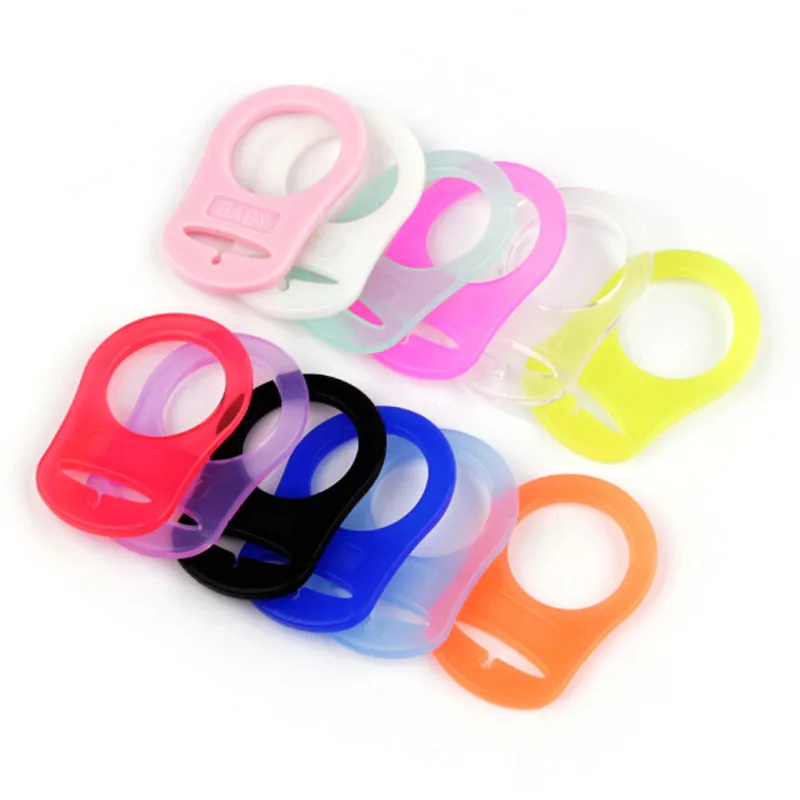 5Pcs/pack Adapter For MAM Rings Chupeta Pacifier Clips New Multi Colors Silicone Baby Dummy Pacifier Holder Clip