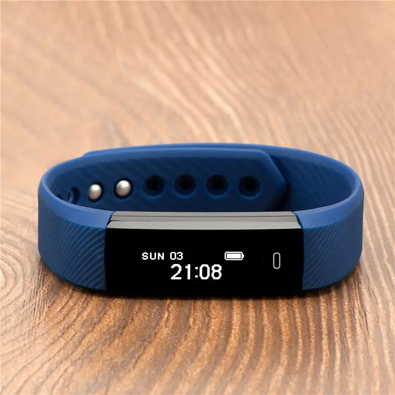 ID115 умный Браслет счетчик шагов фитнес SmartBand Вибрационный браслет будильник pk ID107