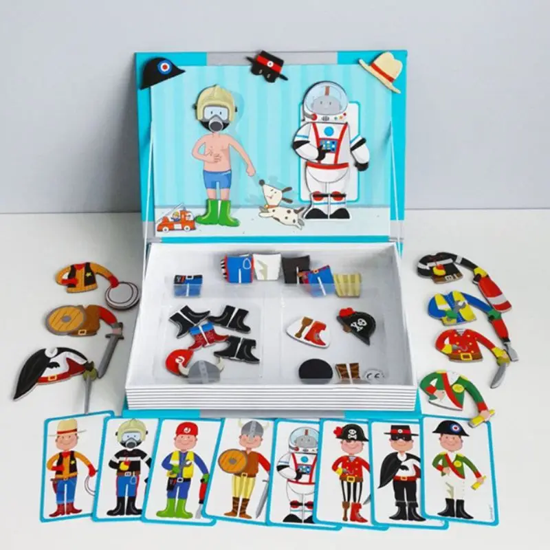 Забавный Dressup Детский пазл креативный DIY магнит с книжным принтом магнитные наклейки 3D стерео игрушка-пазл для раннего развития