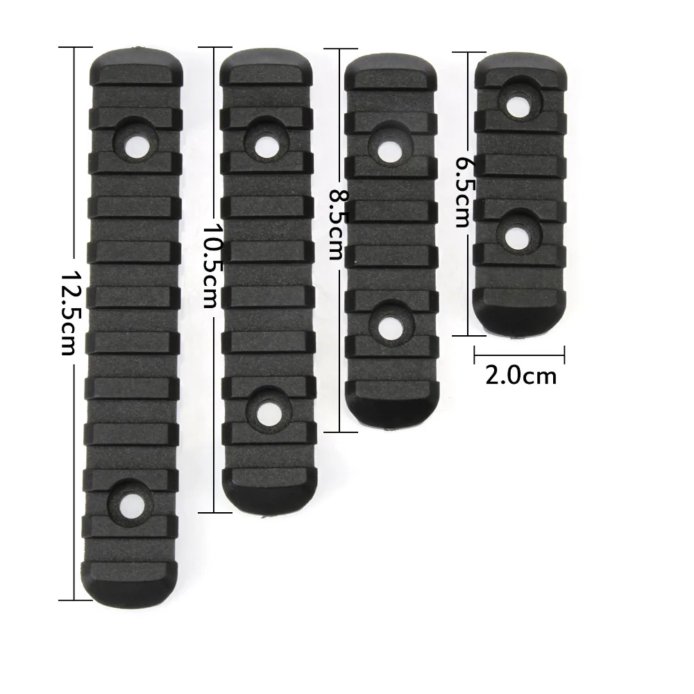 4 шт./компл. винтовка полимерный M-LOK 20 мм планка Вивера отделение для защита рук Охота полимерная направляющая раздел рельса