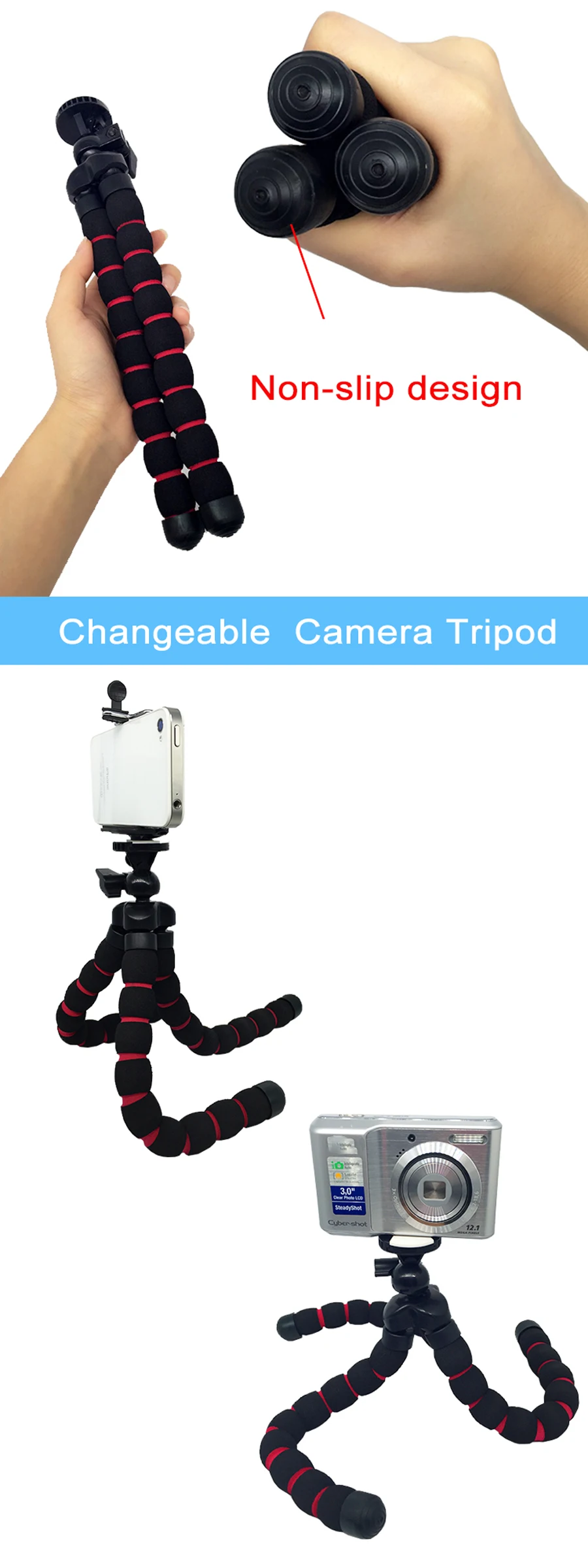 Размер M штативы для камеры Мини Осьминог Гибкий Портативный DV стенд для Canon Nikon телефон путешествия открытый цифровой держатель для камеры