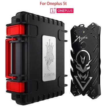 

Oneplus 5t Case 6.01 inch Zimon THOR IRONMAN Metal Armor Case for Oneplus 5t Shockproof Aluminum Cover