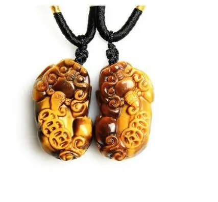 Pretty Natural Tiger S Eye Gem Pendant Hand Carved Dragon Head Turtle Lucky Blessing Amulet Pendant Rope Necklace Fine Jewelry Fine Jewelry Jewelry Necklace Pendantsjewelry Pendant Aliexpress