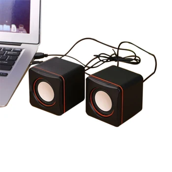 

Vapeonly USB Wired Speaker Desktop Mini Music Player Loudspeaker 3.5mm Multimedia Speakers for Laptop Computer PC Loudspeaker