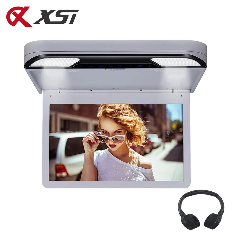 

XST 13.3 Inch Car Roof Mount Ceiling Monitor 1920x1080 Touch Button Screen DVD Player USB/SD/HDMI/IR/FM Transmitter/Speaker/Game