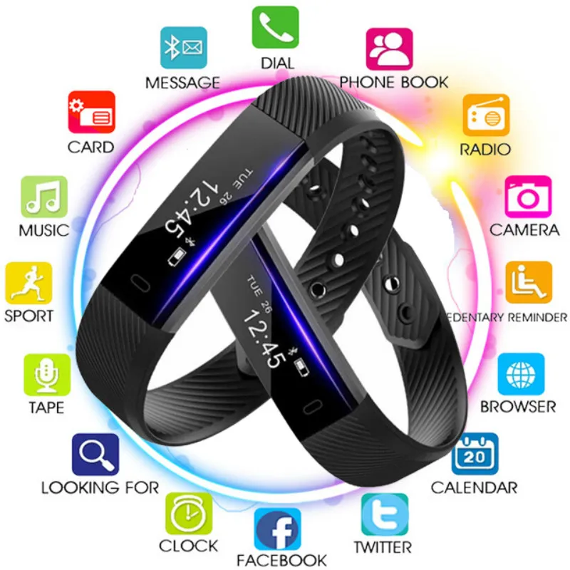 Мужские и женские смарт браслеты фитнес трекер умный Браслет Шагомер Bluetooth Smartband