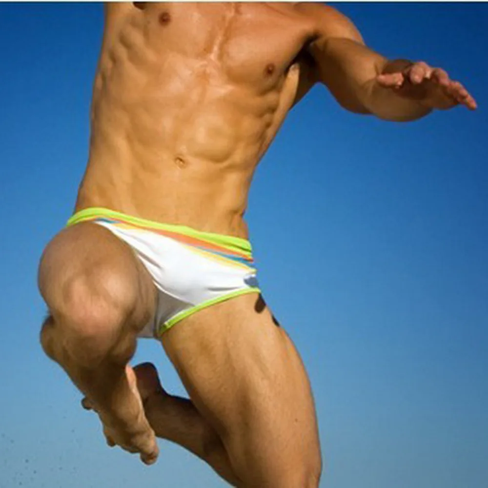 2019 men's fashion rainbow boxer shorts casual beach shorts men breathable sexy briefs hombre quick-drying 40J11 (11)