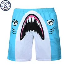 Модные мужские брендовые пляжные шорты boardкороткие бермуды Masculina шорты с рисунком акулы Homme