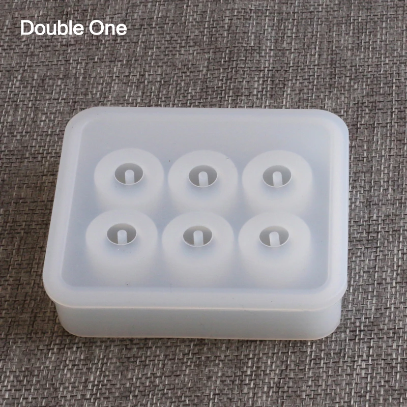

Rectangle Shape 6 Round Space Silicone Resin Mold Jewelry Making DIY Craft Handmade White Six-block Box 1 pc 12mm