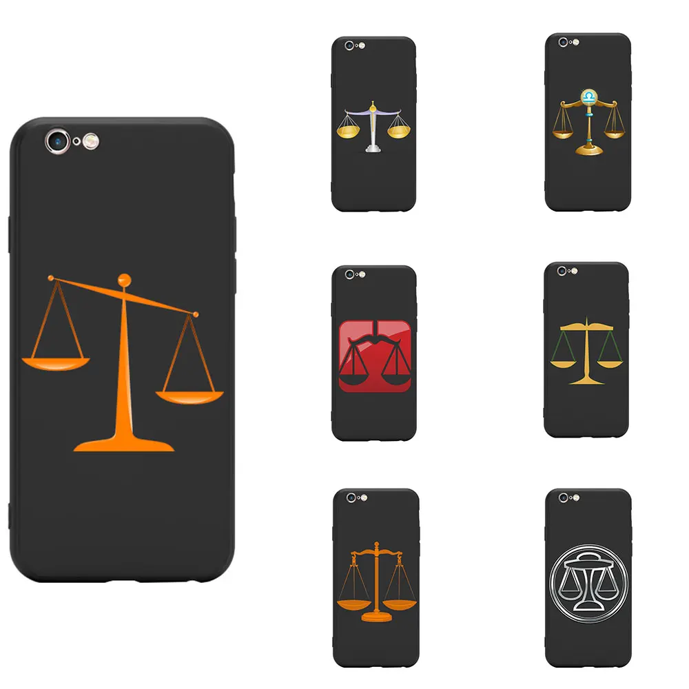 

Astrological Sign Zodiac Constellation Libra Justice Theme Soft TPU Phone Case For iPhone 6/6s/7/7s/8s/X/XR/MAX Silicon