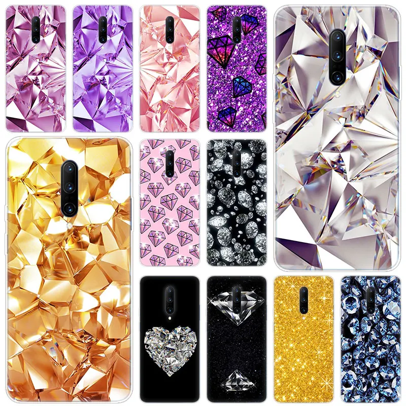 

Hot Diamond Bling Soft Silicone Fashion Transparent Case For OnePlus 7 Pro 5G 6 6T 5 5T 3 3T TPU Cover