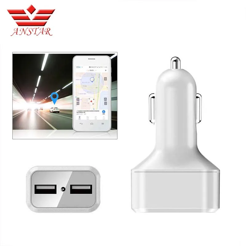  ANSTAR Mini coche rastreador GPS cargador de coche Dual USB dispositivo de seguimiento WIFI disposi