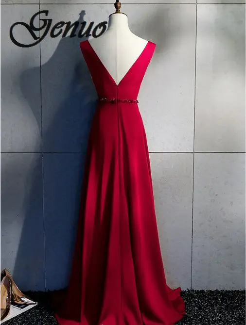 Сексуальное Платье макси с оборками, вечерние платья, Красное атласное платье без рукавов с открытой спиной, короткое спереди длинное сзади, асимметричное платье в пол