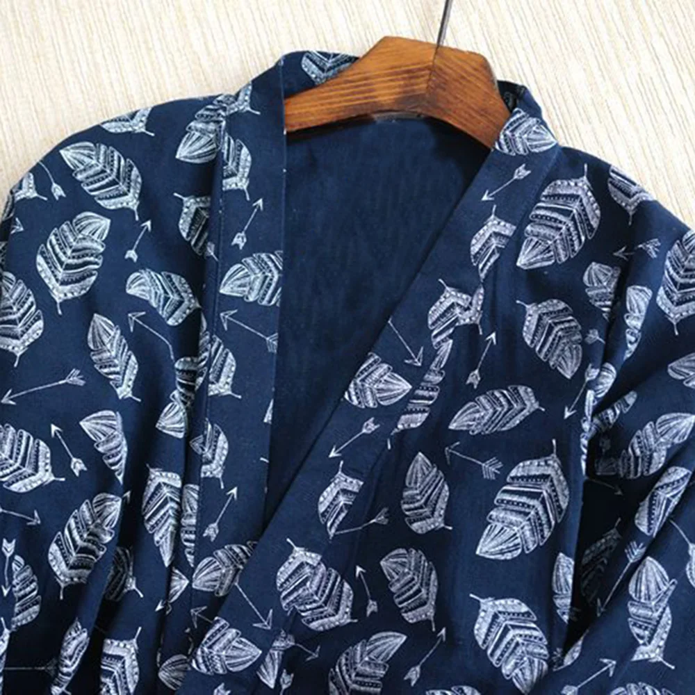 Халат кимоно мужской с принтом листьев 904 872|mens robe|fashion robekimono robe men |