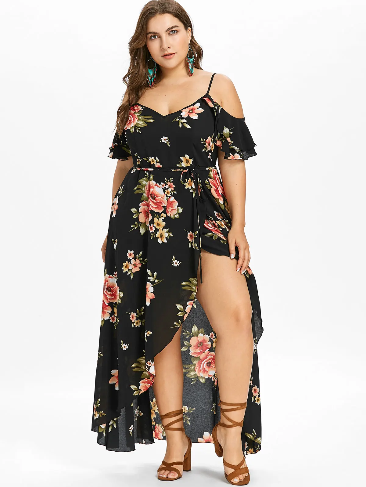 Summer Floral Plus Size Dress - Artistic Pod