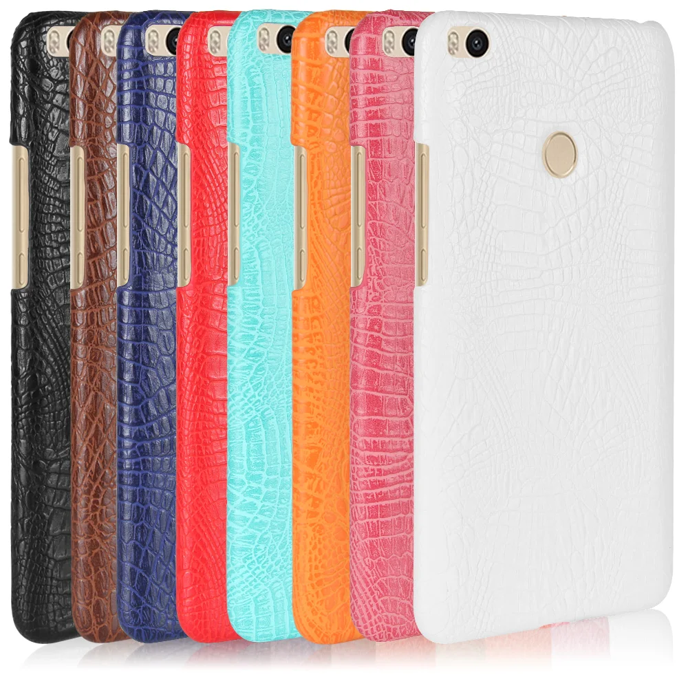 For Xiaomi Mi Max 2 Case Super Slim Crocodile Skin Texture Hard Leather Back Cover Shield Smart Phone Protective Shell |