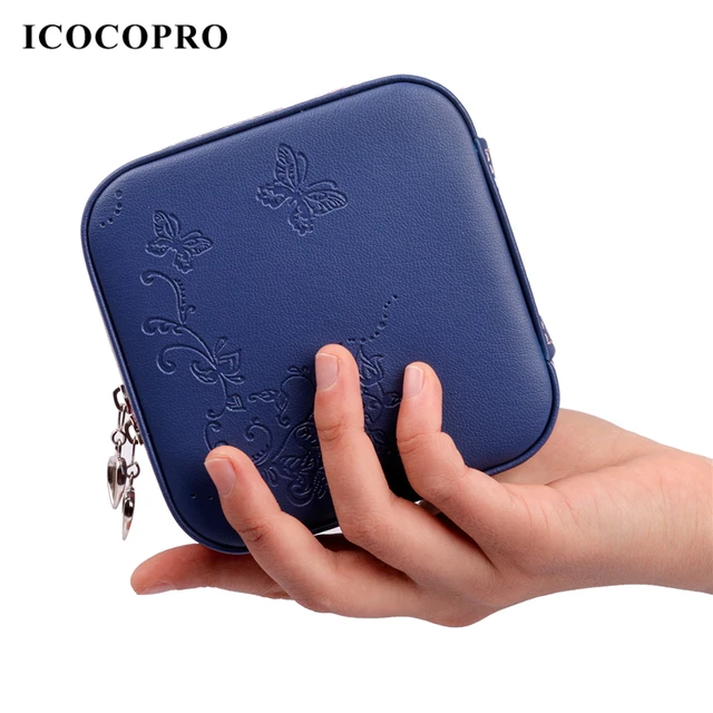 Icocopro Travel Jewelry Organizer Ring Earring Holder Gift Box Icocopro Travel Jewelry Organizer Ring Earring Holder Gift Box Packaging Display Storage Case Bo