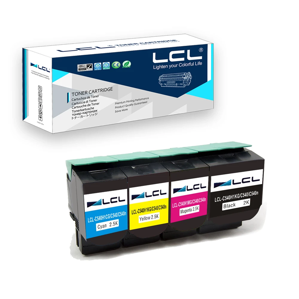 

LCL C540H1KG C540H1CG C540H1MG C540H1YG C540 C540n C543 C543dn C544 (4-Pack kcmy) Black Compatible Toner Cartridge for Lexmark