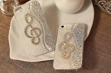 Diamond Musical Note Bling Pearls Rhinestones Hard Back Case Cover For Samsung Galaxy J5 2016 J7