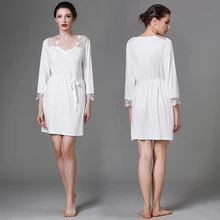 Nursing Maternity Pajamas Nightgown Sleepwear Nightwear White Lace Dress Pyjama Pregnancy Maternity Clothing Dresses Clothes