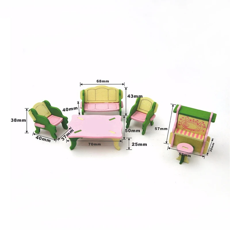 1 مجموعة الطفل دمية خشبية الأثاث دمى منزل مصغرة لعب الأطفال اللعب هدايا #13 محاكاة الهدايا ألعاب تعليمية التعلم