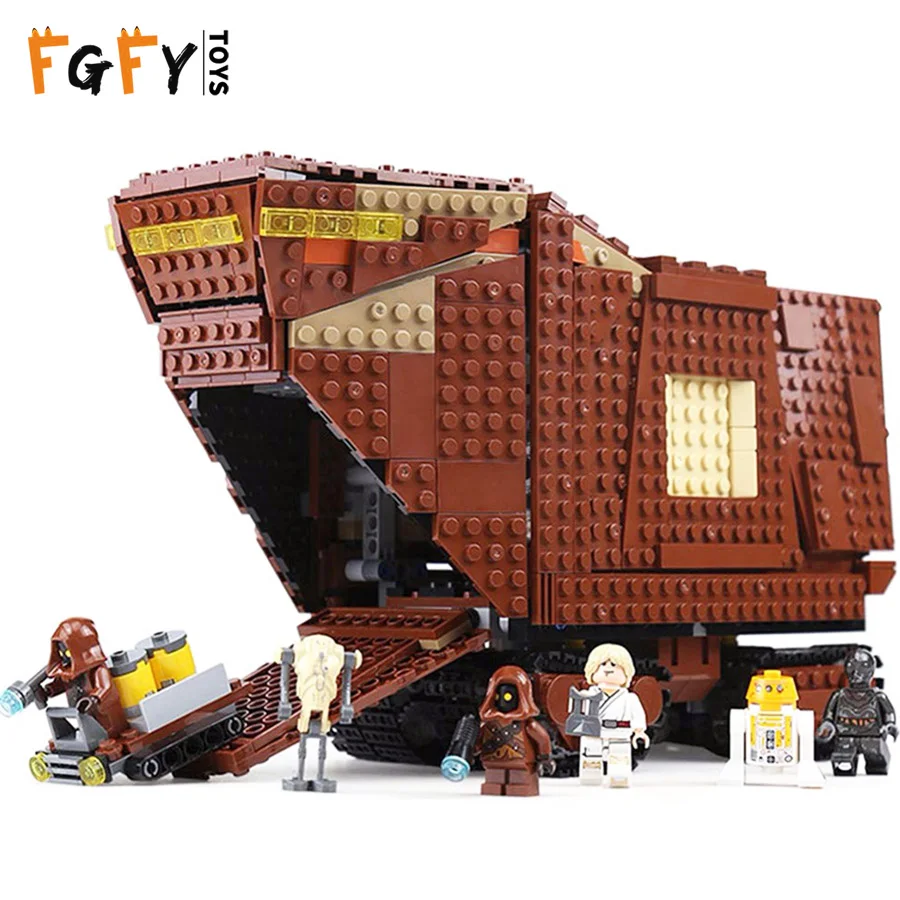 LEPINED 07156 Звездные войны серии Sandcrawler Совместимость Legoingly 75220 строительные блоки