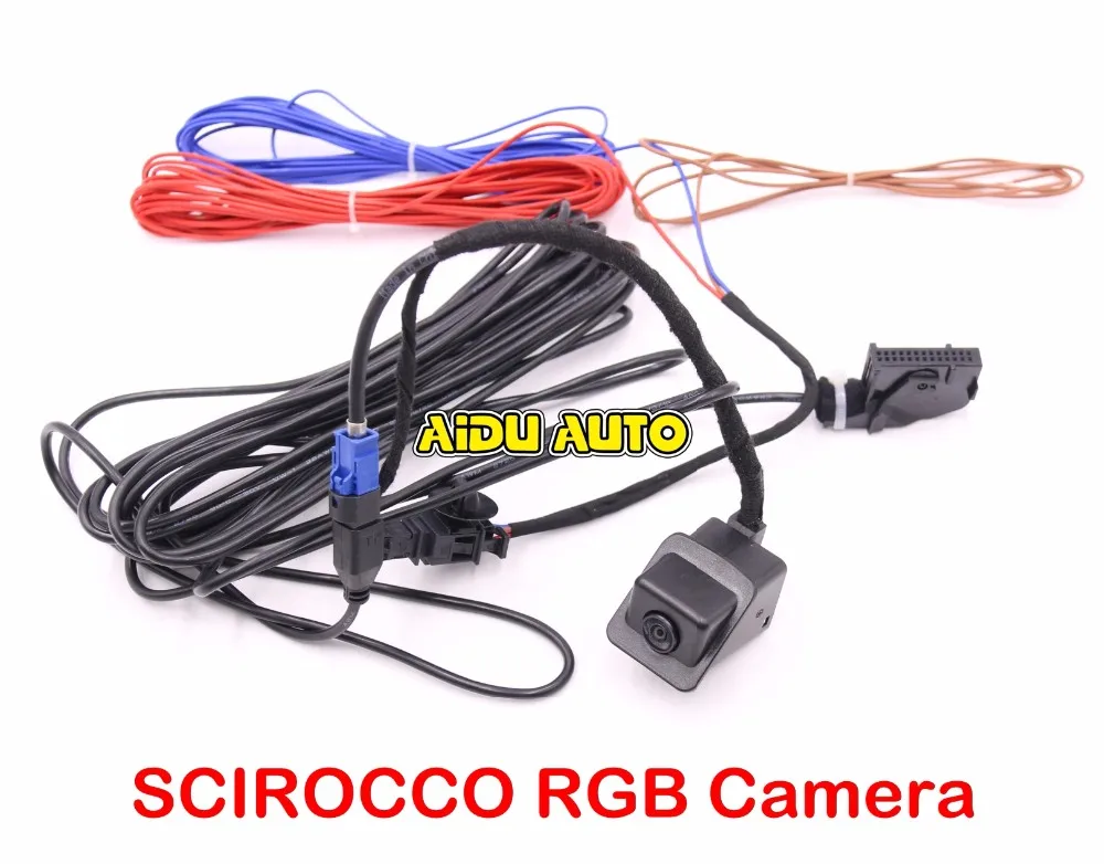 Комплект камеры заднего вида SCIROCCO RGB для VW RNS510 RCD510 RNS315|Камера авто| |